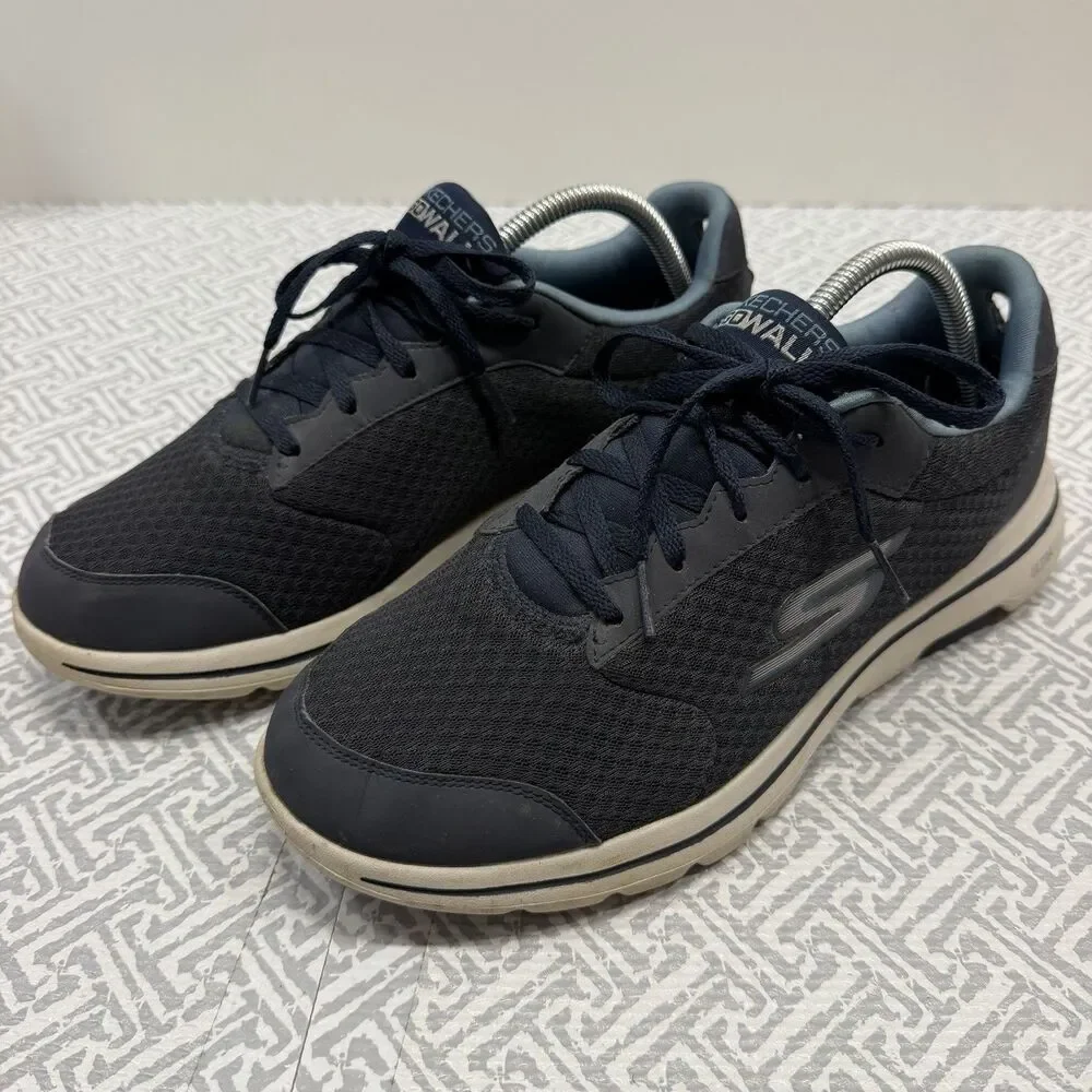 Skechers GOwalk 5 Qualify Navy Blue Mesh Men’s Walking Shoes 55509 Size 9.5